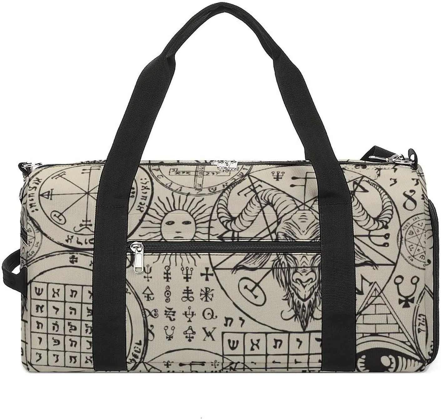 Sport Gym Duffel with Shoe Compartment Wet Pocket, Accult-theme Shoulder Travel Bag for Women Men, style-3
