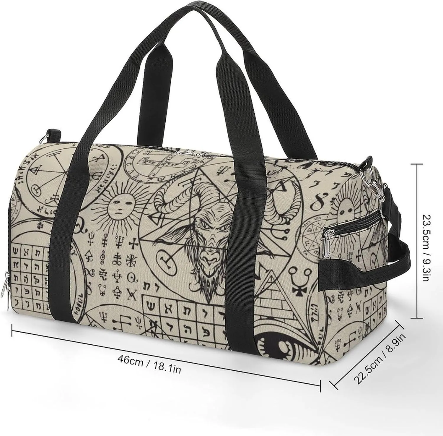 Sport Gym Duffel with Shoe Compartment Wet Pocket, Accult-theme Shoulder Travel Bag for Women Men, style-3