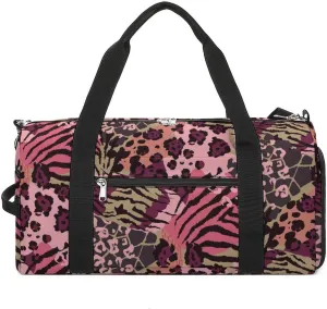 Sport Gym Duffel with Shoe Compartment Wet Pocket, Animal-skin-motifs Shoulder Travel Bag for Women Men, style-2