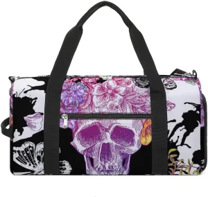 Sport Gym Duffel with Shoe Compartment Wet Pocket, Boho-style-print Shoulder Travel Bag for Women Men