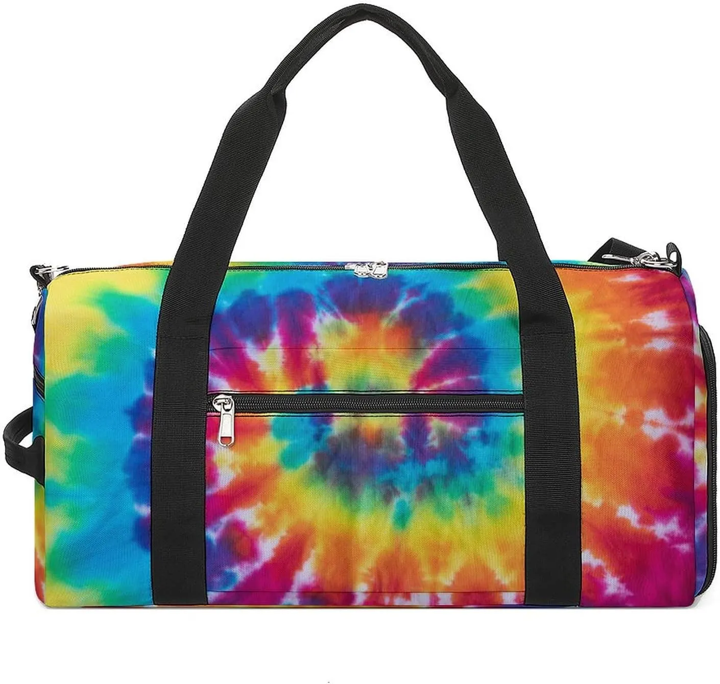 Sport Gym Duffel with Shoe Compartment Wet Pocket, Colorful-tie-dye-pattern Shoulder Travel Bag for Women Men, style-1