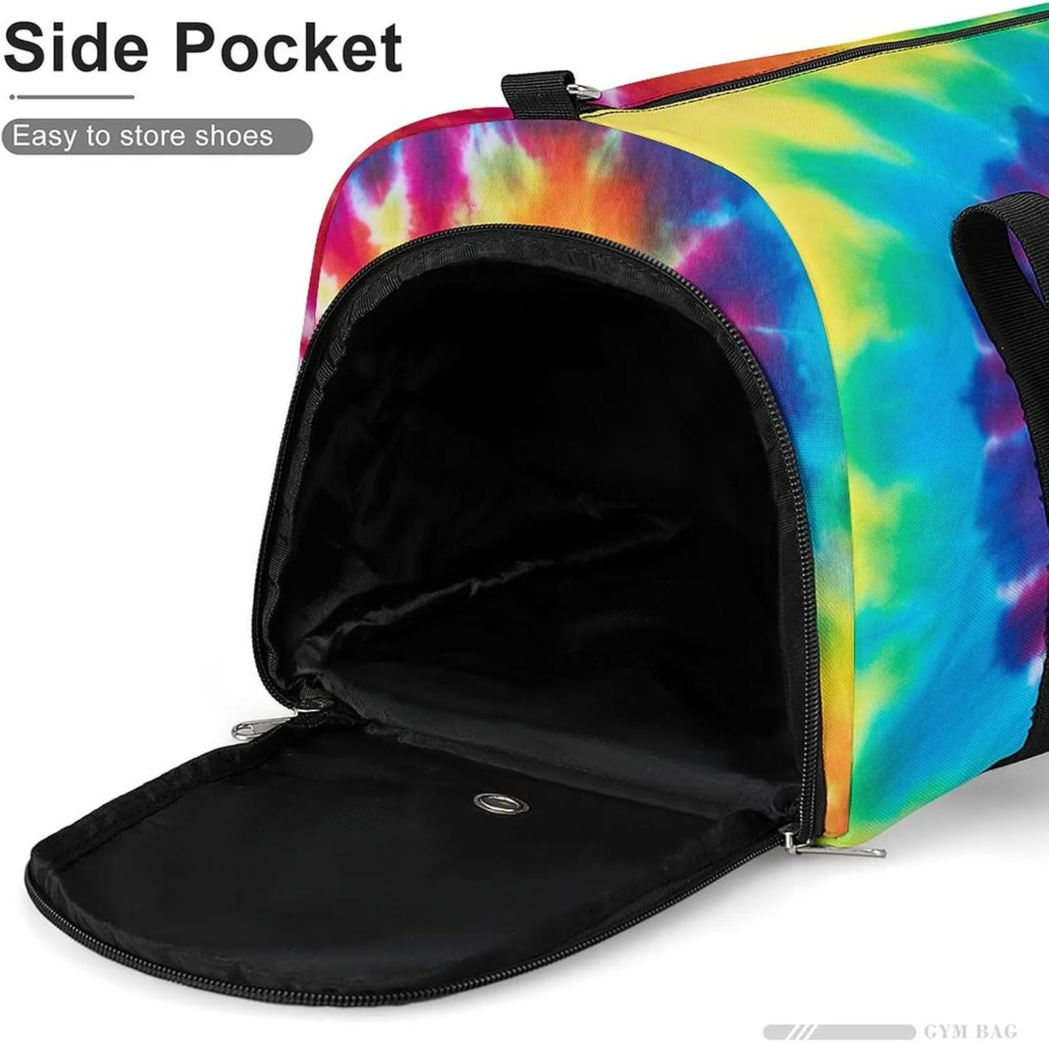 Sport Gym Duffel with Shoe Compartment Wet Pocket, Colorful-tie-dye-pattern Shoulder Travel Bag for Women Men, style-1