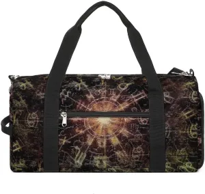 Sport Gym Duffel with Shoe Compartment Wet Pocket, Horoscope-pattern Shoulder Travel Bag for Women Men, style-1
