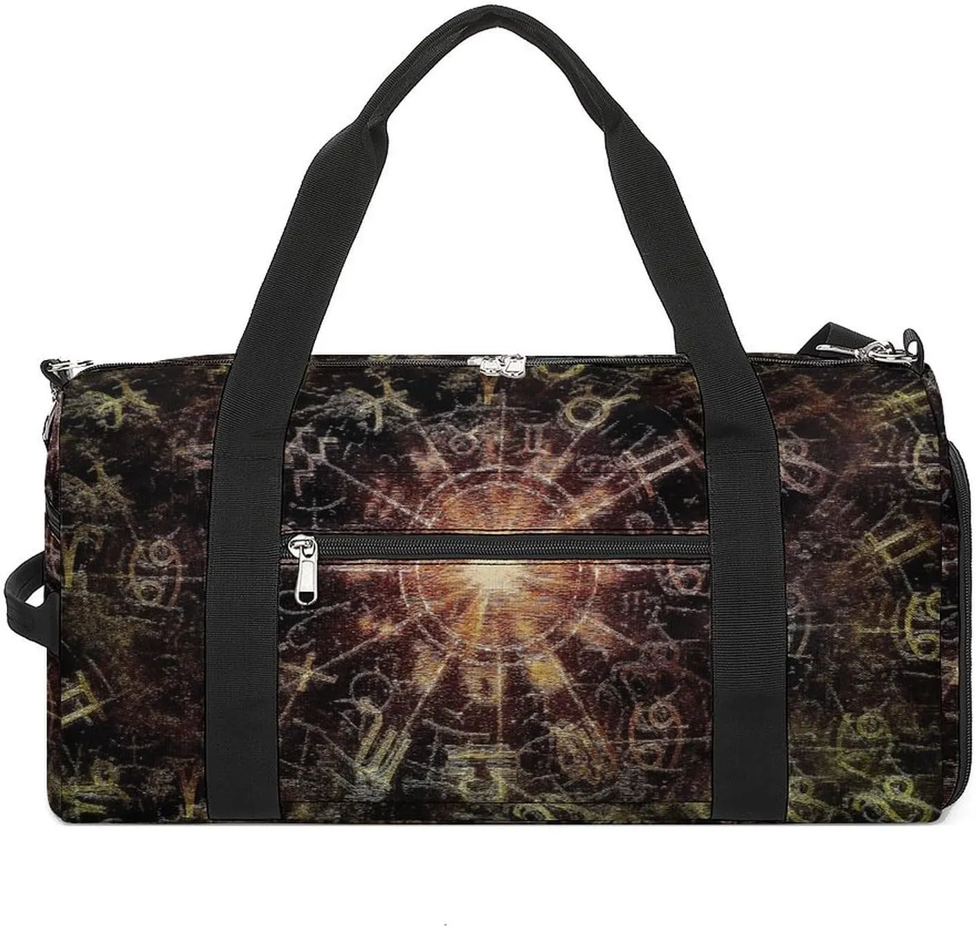 Sport Gym Duffel with Shoe Compartment Wet Pocket, Horoscope-pattern Shoulder Travel Bag for Women Men, style-1