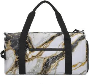 Sport Gym Duffel with Shoe Compartment Wet Pocket, Italian-marble-slab Shoulder Travel Bag for Women Men, style