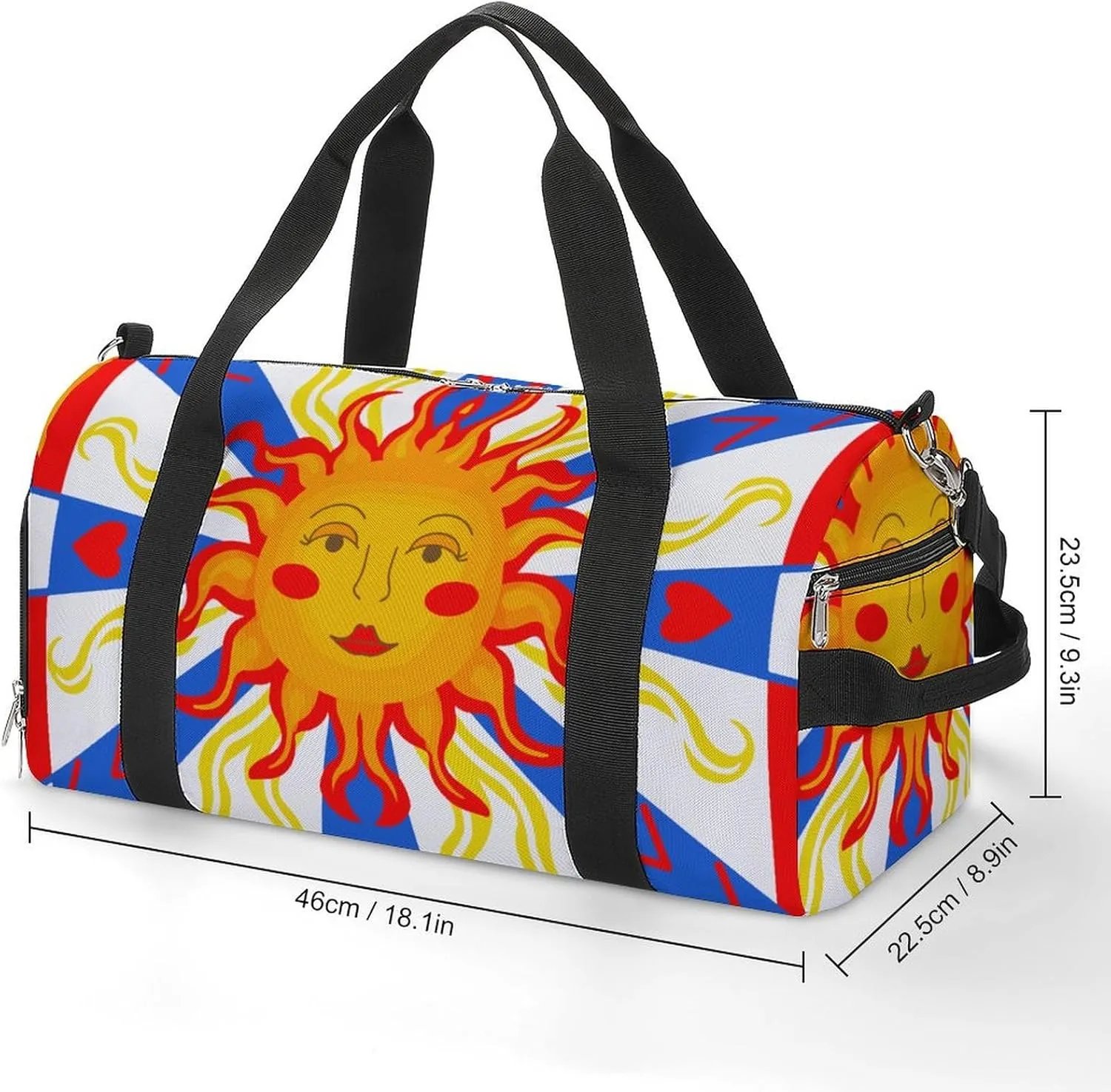 Sport Gym Duffel with Shoe Compartment Wet Pocket, Majolica-patterns1 Shoulder Travel Bag for Women Men