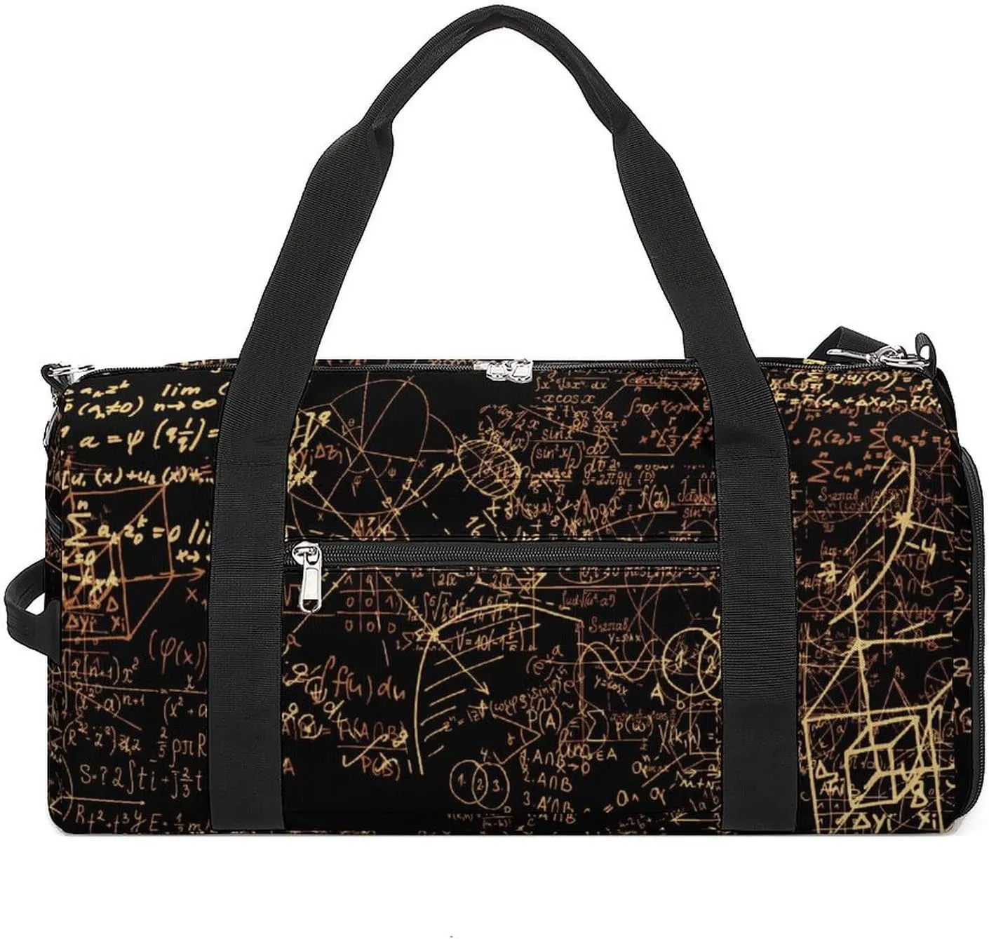 Sport Gym Duffel with Shoe Compartment Wet Pocket, Mathematical-formulas Pattern Shoulder Travel Bag for Women Men, style-2