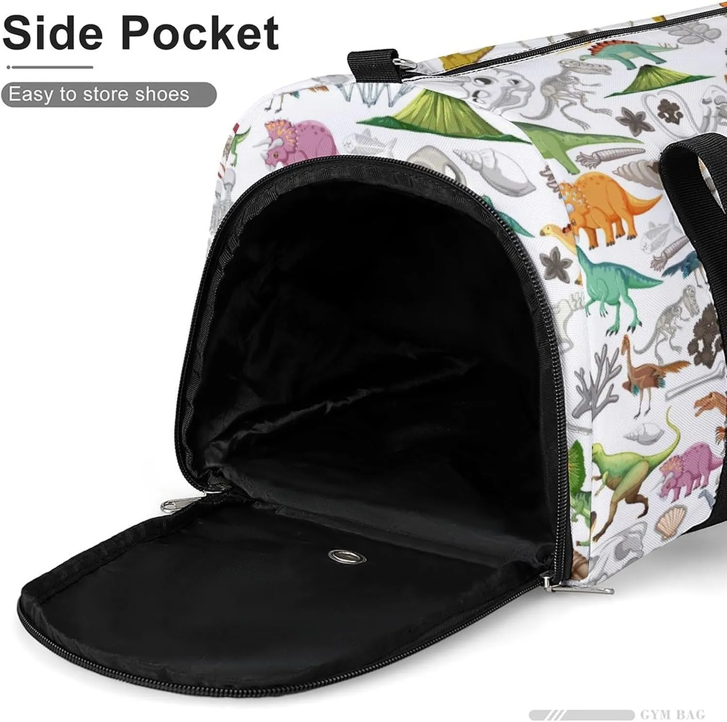 Sport Gym Duffel with Shoe Compartment Wet Pocket, Prehistoric-dinosaur-animal Shoulder Travel Bag for Women Men, style-2