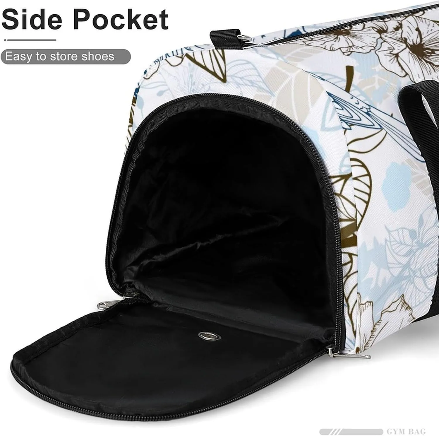 Sport Gym Duffel with Shoe Compartment Wet Pocket, Romantic-pattern Shoulder Travel Bag for Women Men, style