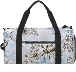 Sport Gym Duffel with Shoe Compartment Wet Pocket, Romantic-pattern Shoulder Travel Bag for Women Men, style