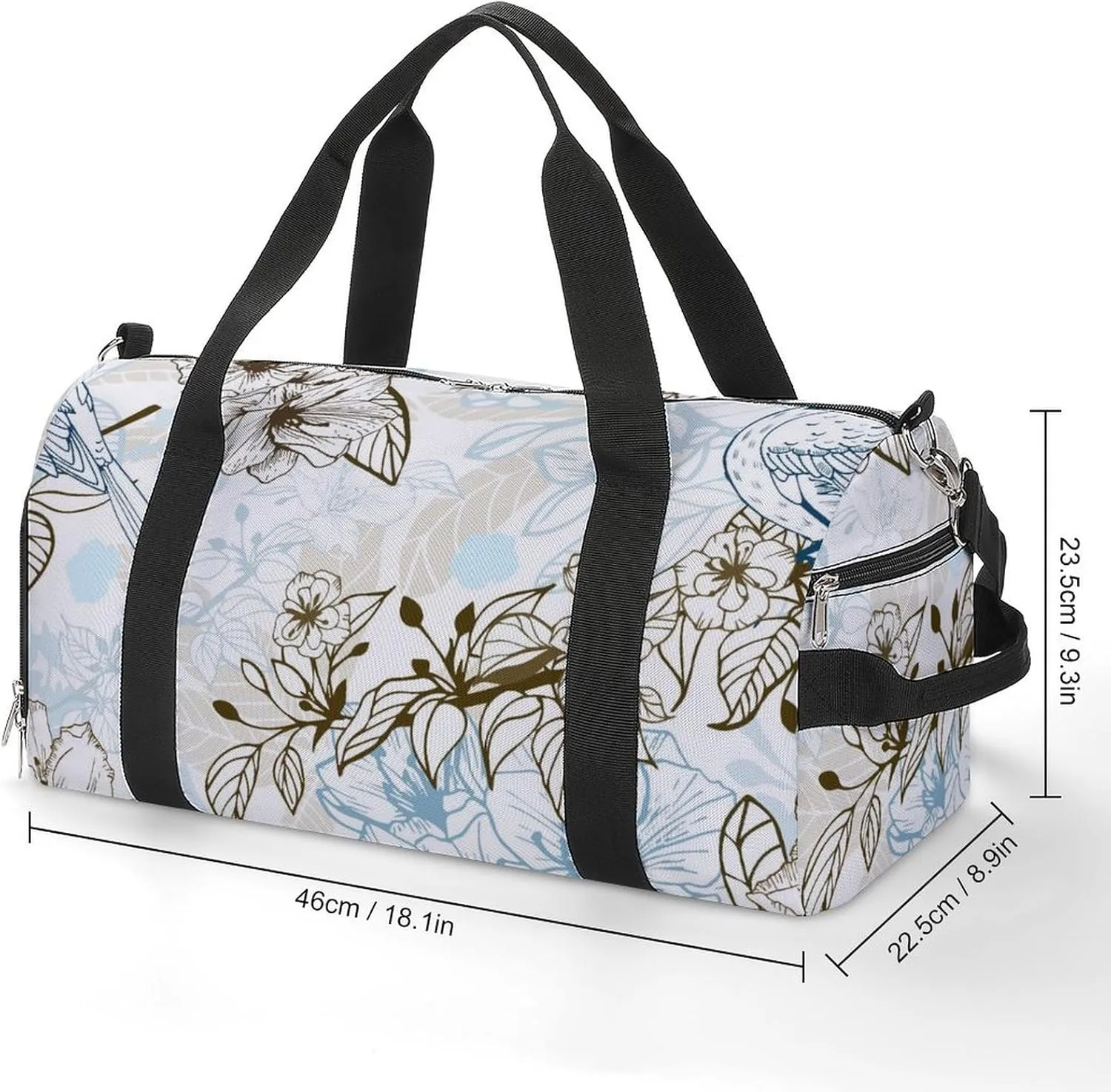 Sport Gym Duffel with Shoe Compartment Wet Pocket, Romantic-pattern Shoulder Travel Bag for Women Men, style