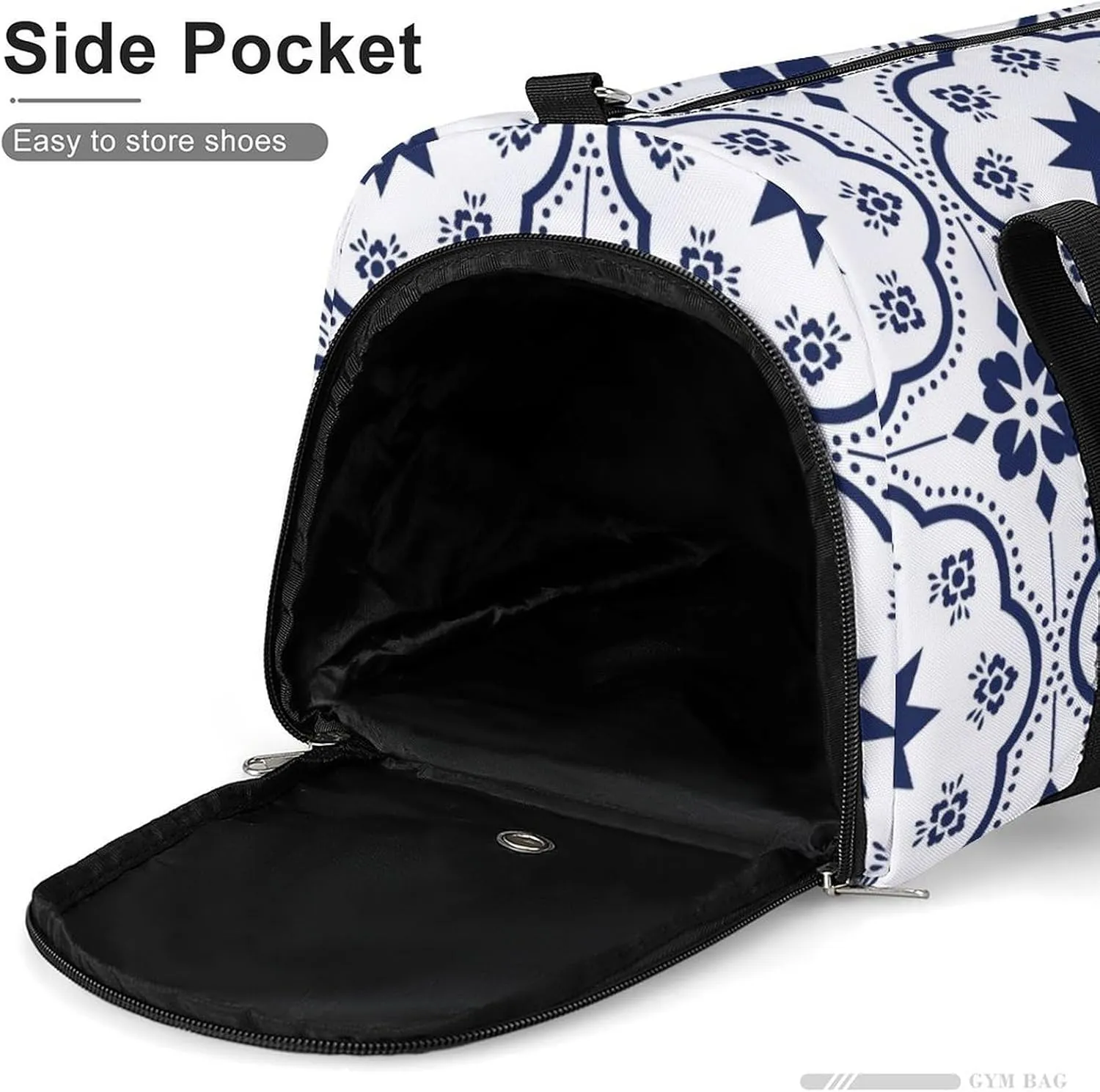 Sport Gym Duffel with Shoe Compartment Wet Pocket, Talaveras-pattern Shoulder Travel Bag for Women Men, style-4