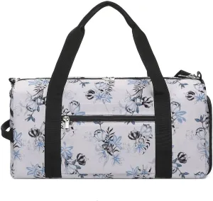 Sport Gym Duffel with Shoe Compartment Wet Pocket, Tulip-pattern Shoulder Travel Bag for Women Men