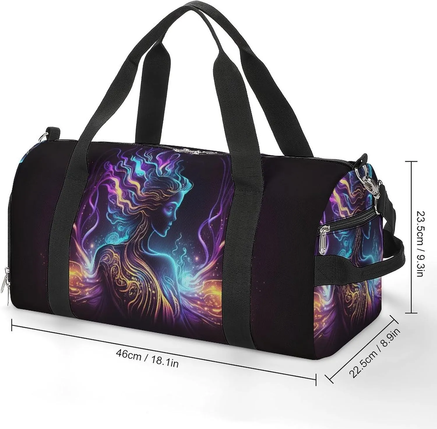 Sport Gym Duffel with Shoe Compartment Wet Pocket, Virgo-zodiac-sign Shoulder Travel Bag for Women Men