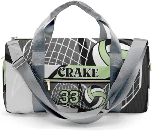 Sport Player Duffle Bag for Travel,Personalized Volleyball Team Mint Carry on Bag Travel Bags Overnight Weekend Gym Bag Carry On Luggage Bags