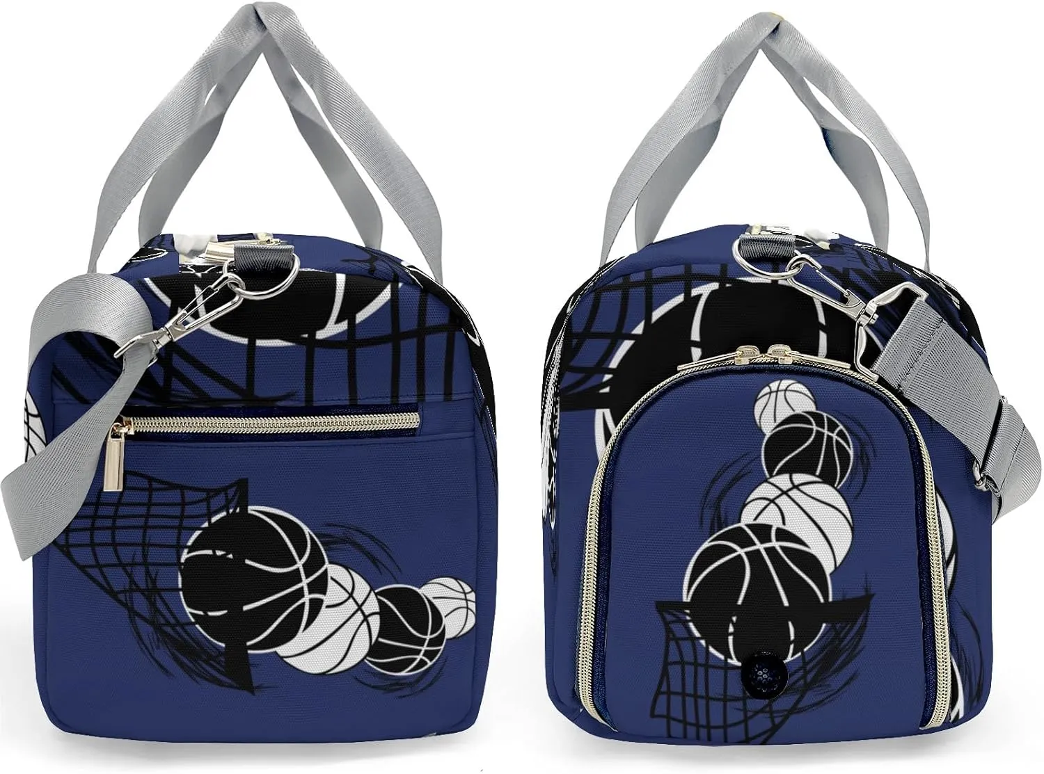 Sport Player Gym Bags Travel Duffle Bag,Basketball Navy Duffel Bag with Shoe Compartment,Personalized Workout Duffle Sports Bag for Travel