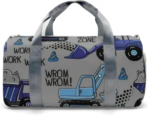 Sport Player Gym Bags Travel Duffle Bag,Work Worm Zone Trucks Weekender Duffel Bag with Shoe Compartment,Personalized Workout Duffle Sports Bag for Travel Yoga