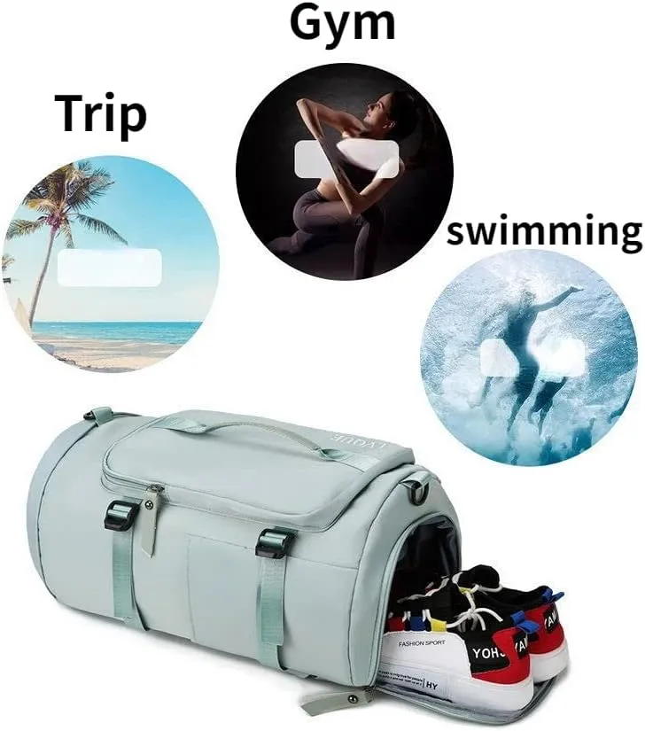 Sports Duffel Bag for Men and Women Shoulder and Crossbody Gym Bag for Short Trips Waterproof Travel Luggage Tote (Pink2)