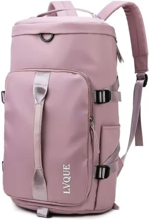 Sports Duffel Bag for Men and Women Shoulder and Crossbody Gym Bag for Short Trips Waterproof Travel Luggage Tote (Pink2)