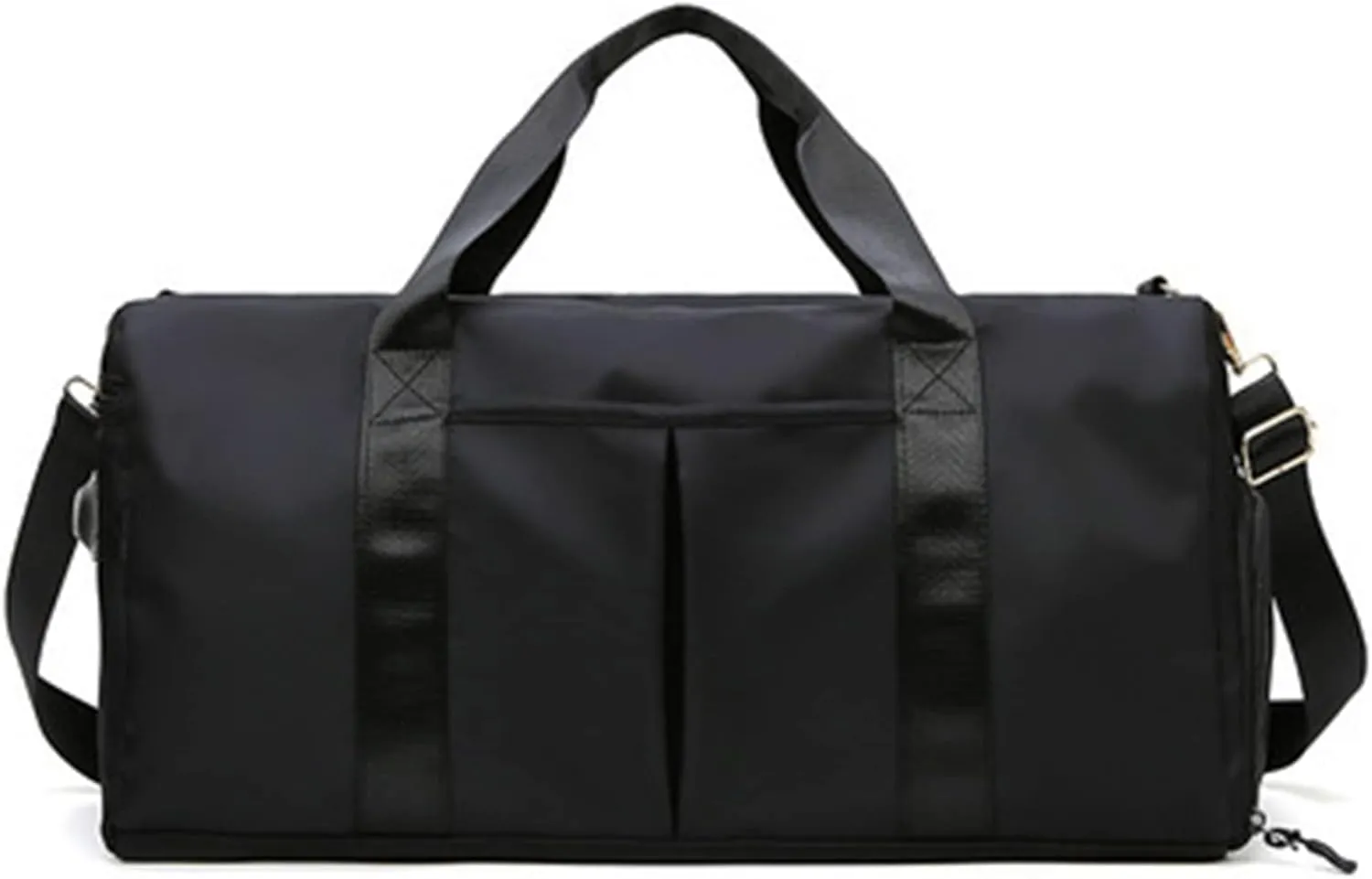 Sports Duffel Bags Dry Wet Black Gym Bag Women Shoe Compartment Training Yoga Sac De Sport Bags For Fitness(Black)