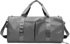 Sports Duffel Bags Dry Wet Black Gym Bag Women Shoe Compartment Training Yoga Sac De Sport Bags For Fitness(Gray)