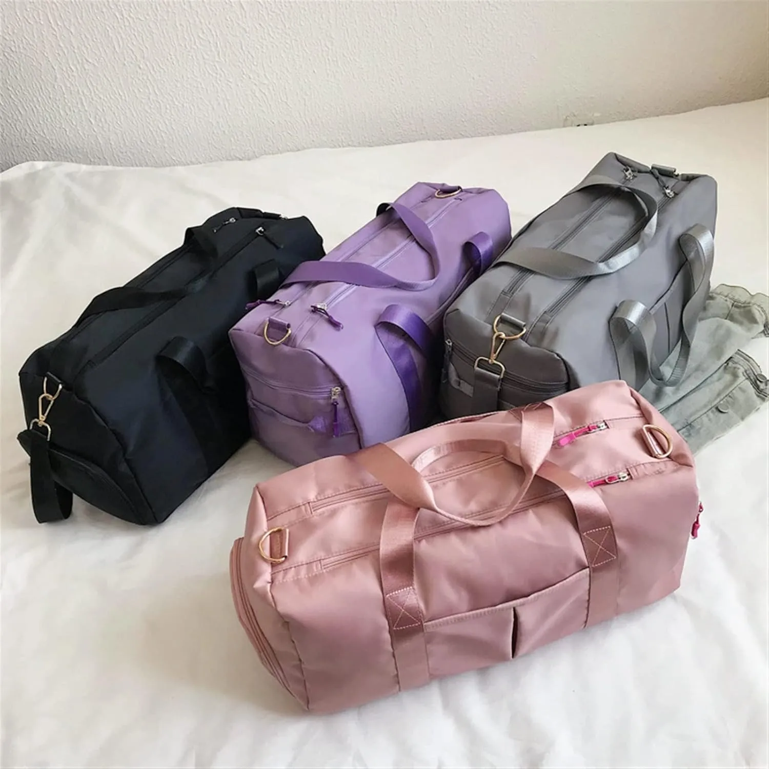 Sports Duffel Bags Dry Wet Black Gym Bag Women Shoe Compartment Training Yoga Sac De Sport Bags For Fitness(Gray)