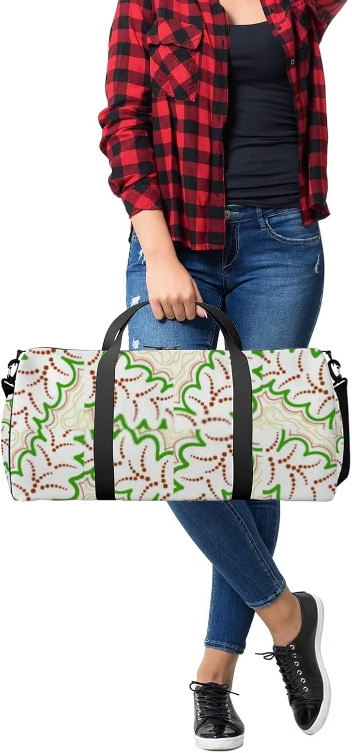 Sports Gym Bag for Women and Men Waterproof Abstract Bright Geometric Pattern Duffel Bag Lightweight Carryon Traveling Boarding Gripsack
