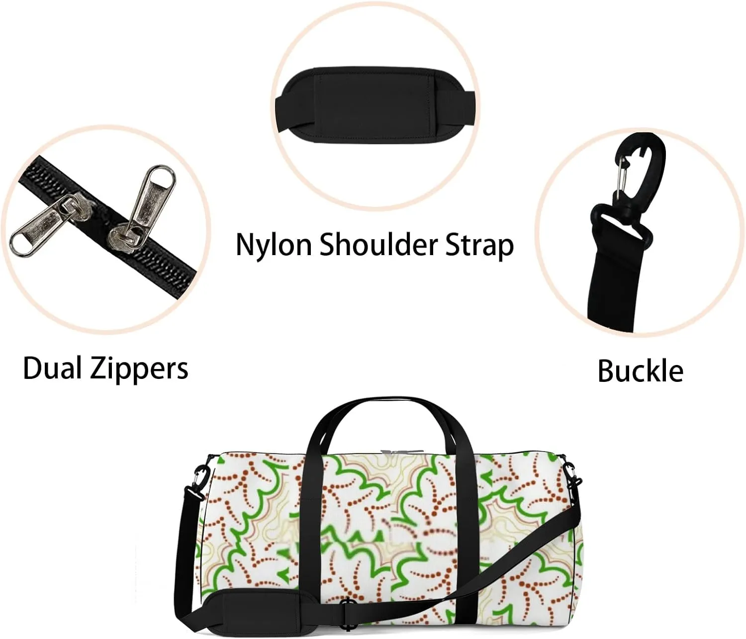 Sports Gym Bag for Women and Men Waterproof Abstract Bright Geometric Pattern Duffel Bag Lightweight Carryon Traveling Boarding Gripsack