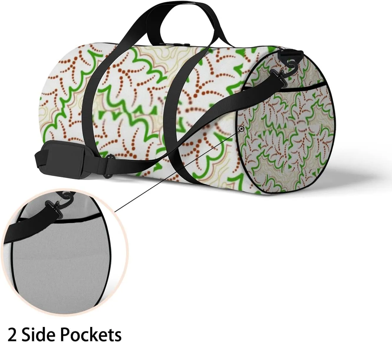 Sports Gym Bag for Women and Men Waterproof Abstract Bright Geometric Pattern Duffel Bag Lightweight Carryon Traveling Boarding Gripsack