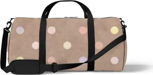 Sports Gym Bag for Women and Men Waterproof Abstract Colorful Circles Vintage Style Duffel Bag Lightweight Carryon Traveling Boarding Gripsack