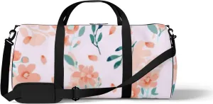 Sports Gym Bag for Women and Men Waterproof Abstract Floral Bright Colors Pink Duffel Bag Lightweight Carryon Traveling Boarding Gripsack