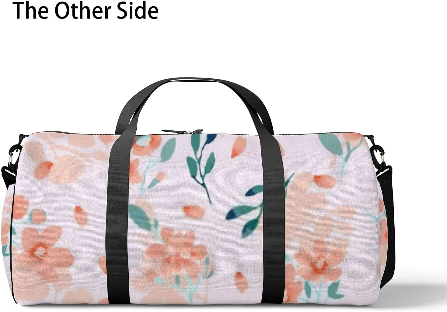 Sports Gym Bag for Women and Men Waterproof Abstract Floral Bright Colors Pink Duffel Bag Lightweight Carryon Traveling Boarding Gripsack