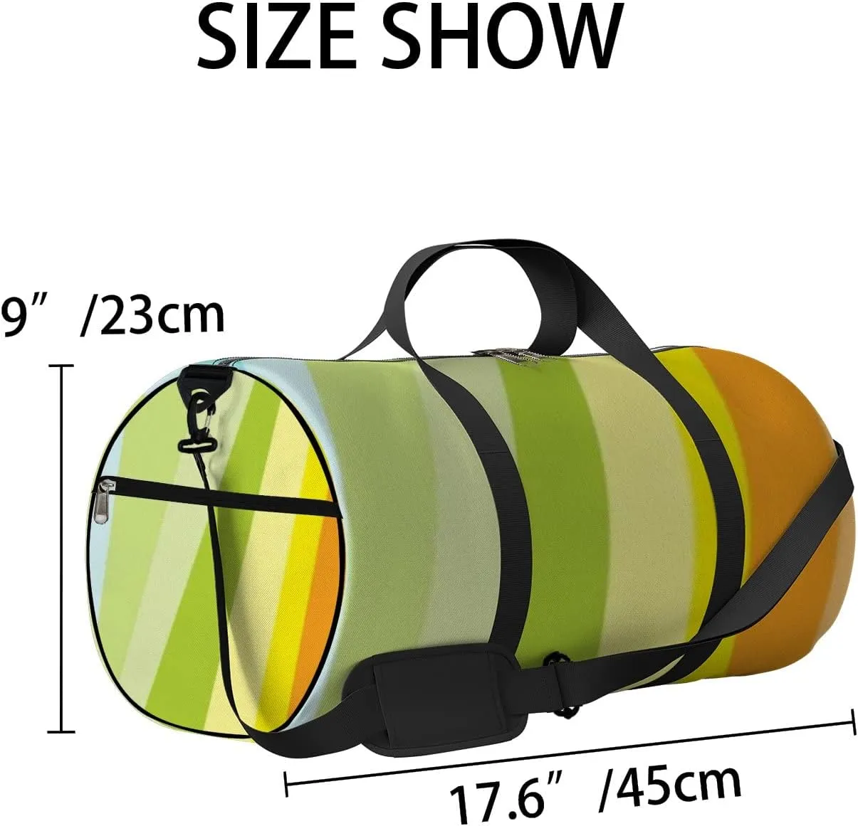 Sports Gym Bag for Women and Men Waterproof Abstract Pattern Bright Colorful Duffel Bag Lightweight Carryon Traveling Boarding Gripsack