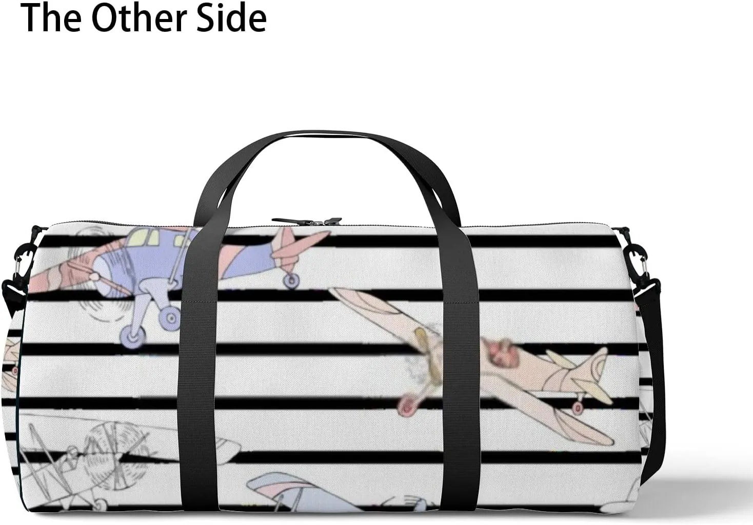 Sports Gym Bag for Women and Men Waterproof Airplanes Hand Drawn Sky Duffel Bag Lightweight Carryon Traveling Boarding Gripsack