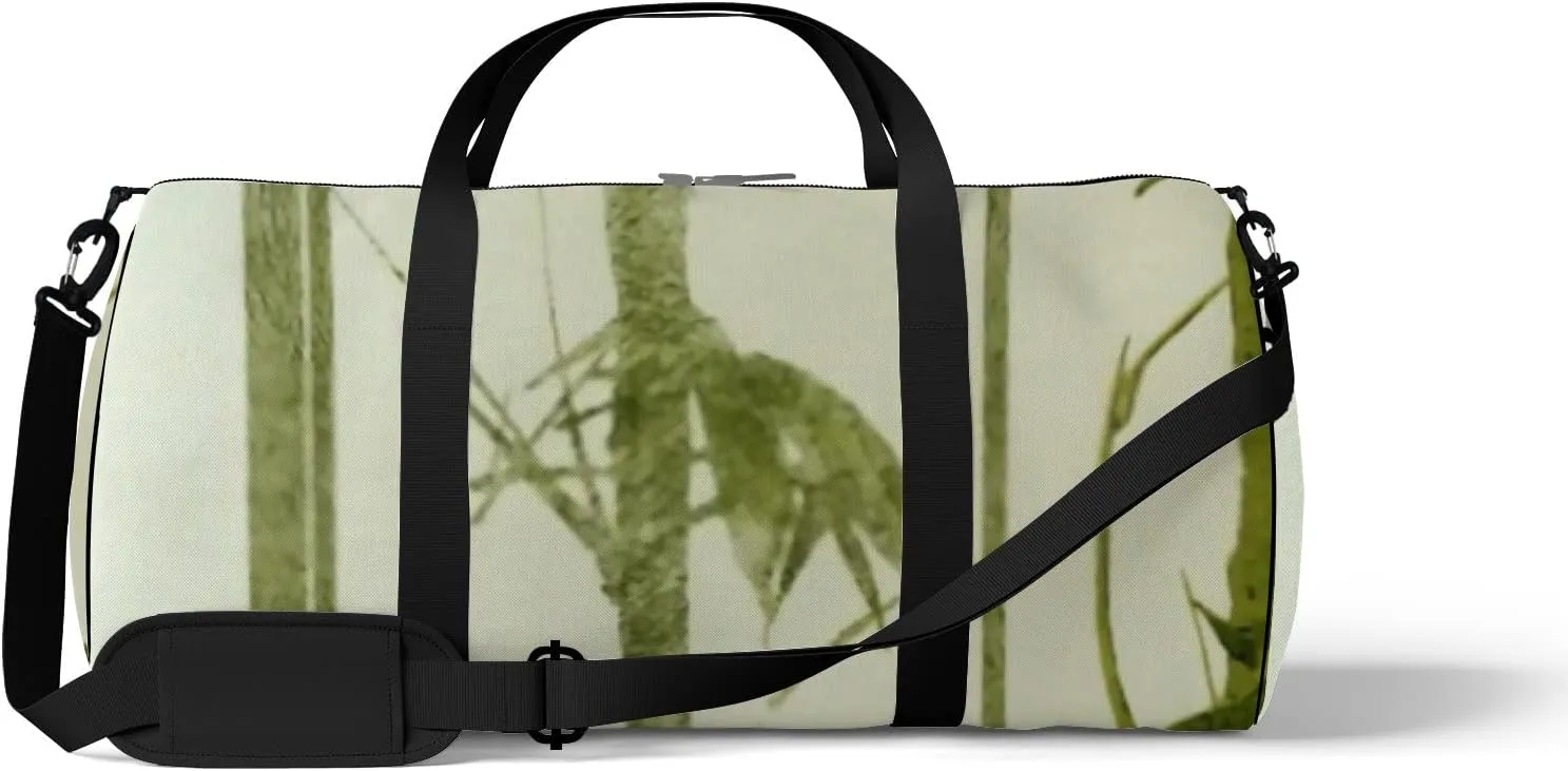 Sports Gym Bag for Women and Men Waterproof Bambo Green Duffel Bag Lightweight Carryon Traveling Boarding Gripsack