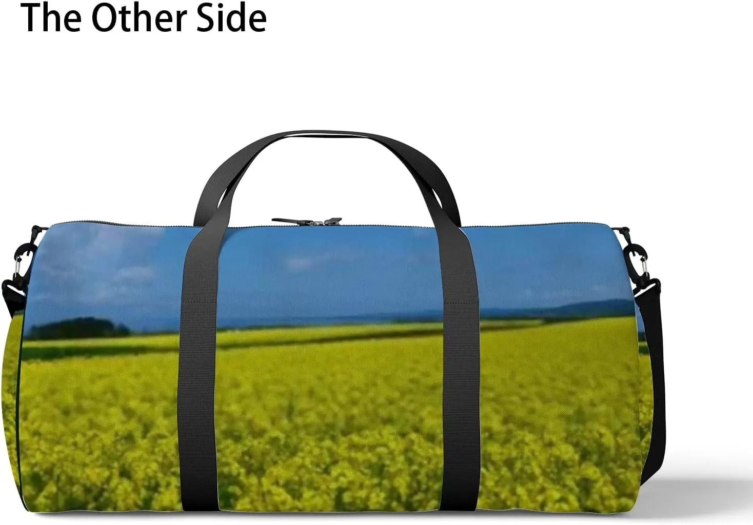 Sports Gym Bag for Women and Men Waterproof Blossoms Field Duffel Bag Lightweight Carryon Traveling Boarding Gripsack