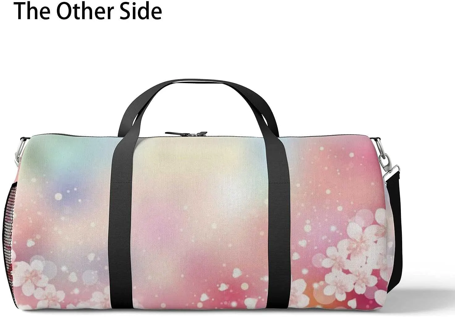 Sports Gym Bag for Women and Men Waterproof Cherry Blossom Duffel Bag Lightweight Carryon Traveling Boarding Gripsack