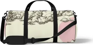 Sports Gym Bag for Women and Men Waterproof Clouds Sun over Desert Sand Duffel Bag Lightweight Carryon Traveling Boarding Gripsack