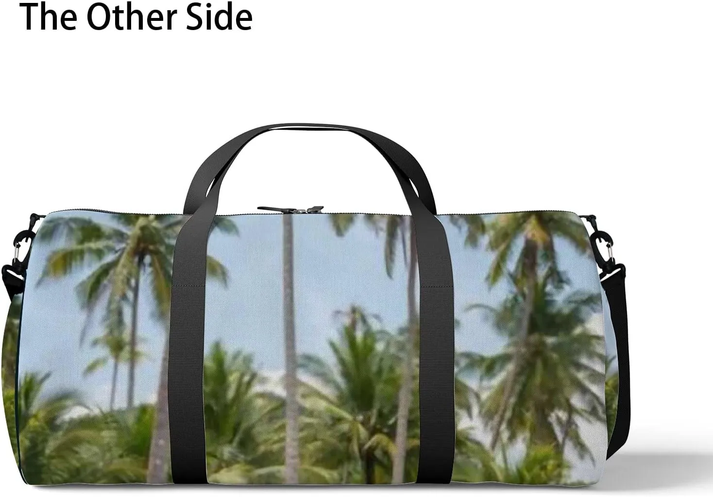 Sports Gym Bag for Women and Men Waterproof Coconut Palm Tree Summer Green Duffel Bag Lightweight Carryon Traveling Boarding Gripsack