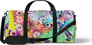 Sports Gym Bag for Women and Men Waterproof Colorful Butterflies Duffel Bag Lightweight Carryon Traveling Boarding Gripsack