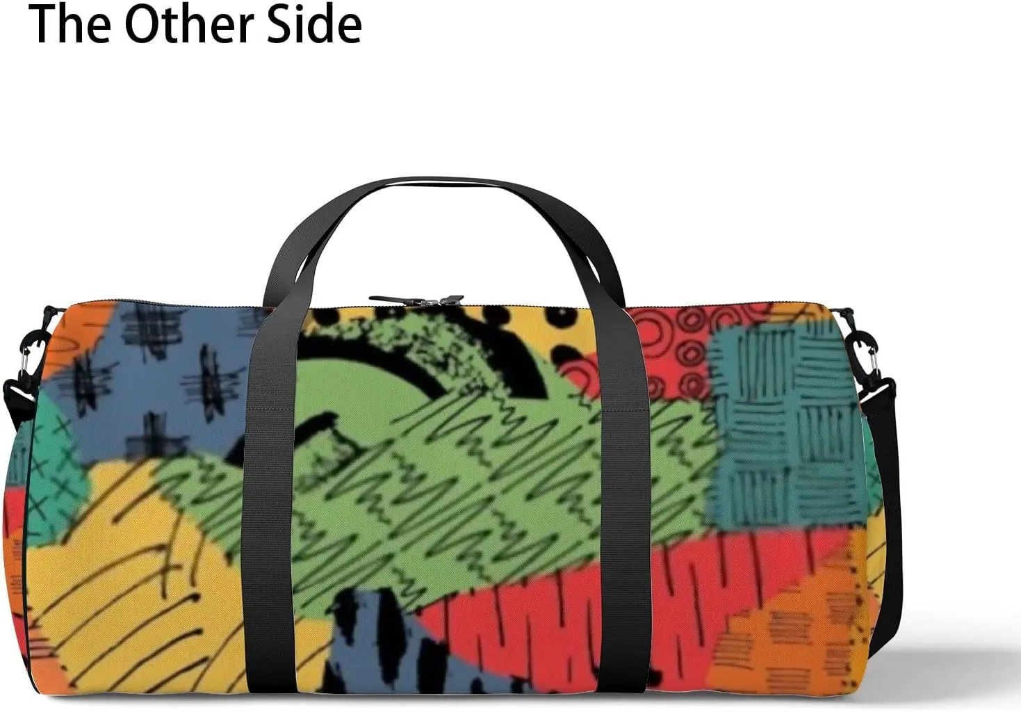 Sports Gym Bag for Women and Men Waterproof Colorful Pattern Duffel Bag Lightweight Carryon Traveling Boarding Gripsack