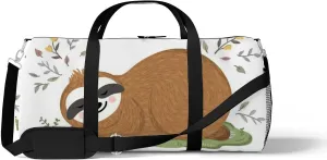 Sports Gym Bag for Women and Men Waterproof Cute Baby Sloth Sleeping Duffel Bag Lightweight Carryon Traveling Boarding Gripsack