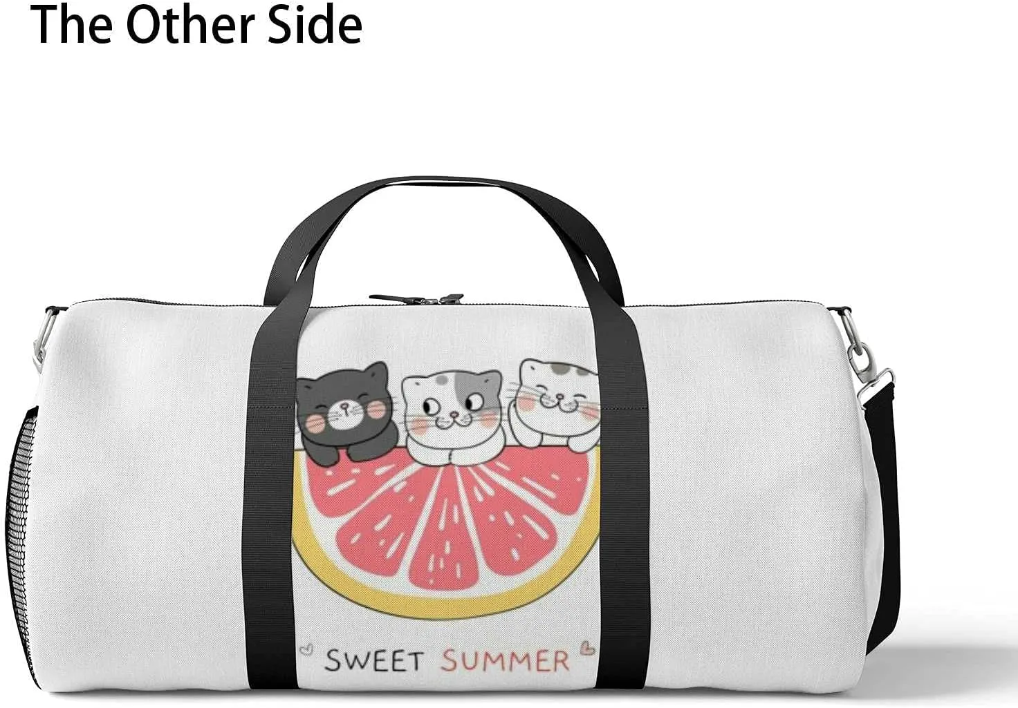 Sports Gym Bag for Women and Men Waterproof Draw Illustration Character Design Cat Duffel Bag Lightweight Carryon Traveling Boarding Gripsack