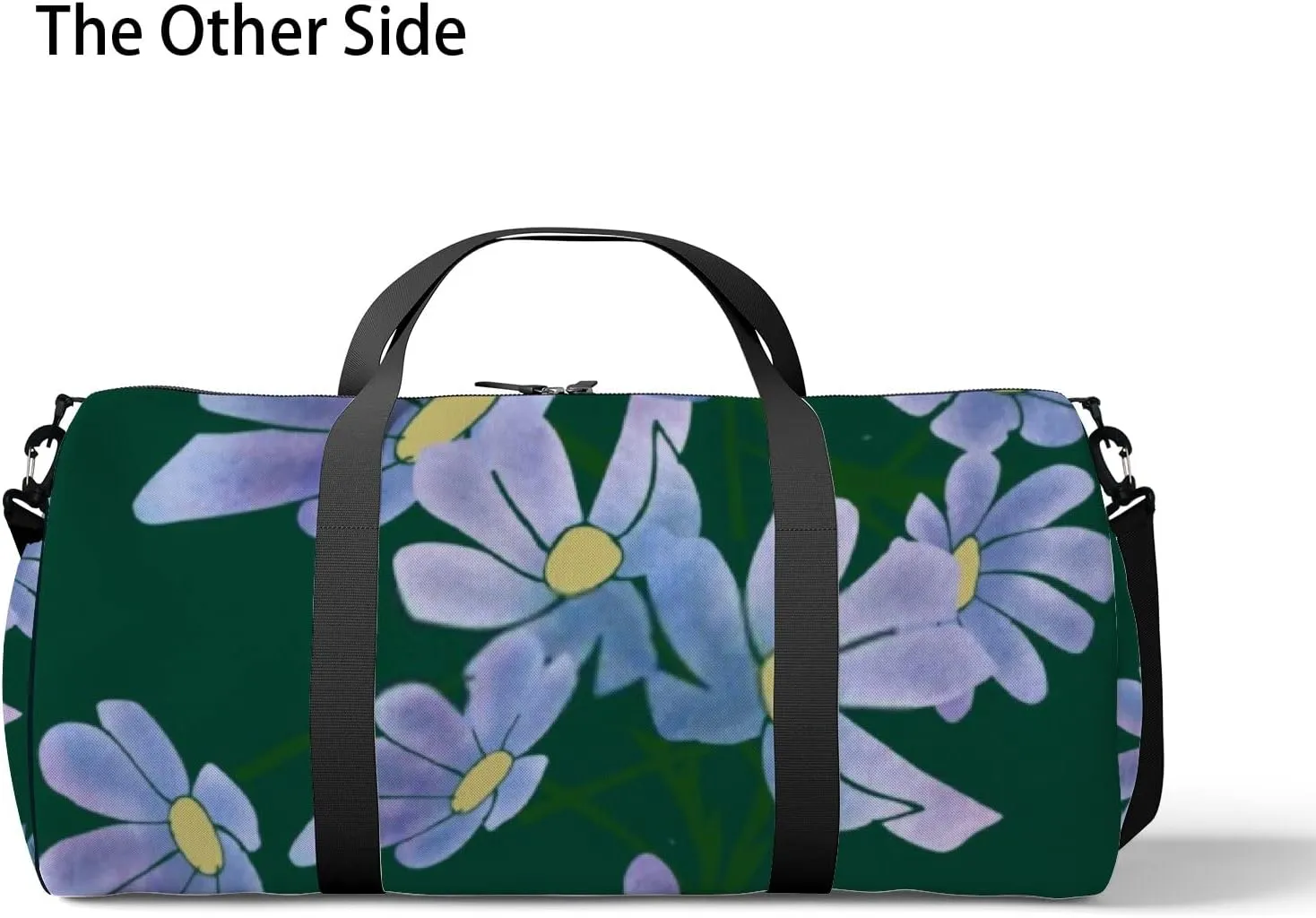Sports Gym Bag for Women and Men Waterproof Floral Pattern Duffel Bag Lightweight Carryon Traveling Boarding Gripsack