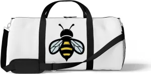Sports Gym Bag for Women and Men Waterproof Geometric Bee Duffel Bag Lightweight Carryon Traveling Boarding Gripsack