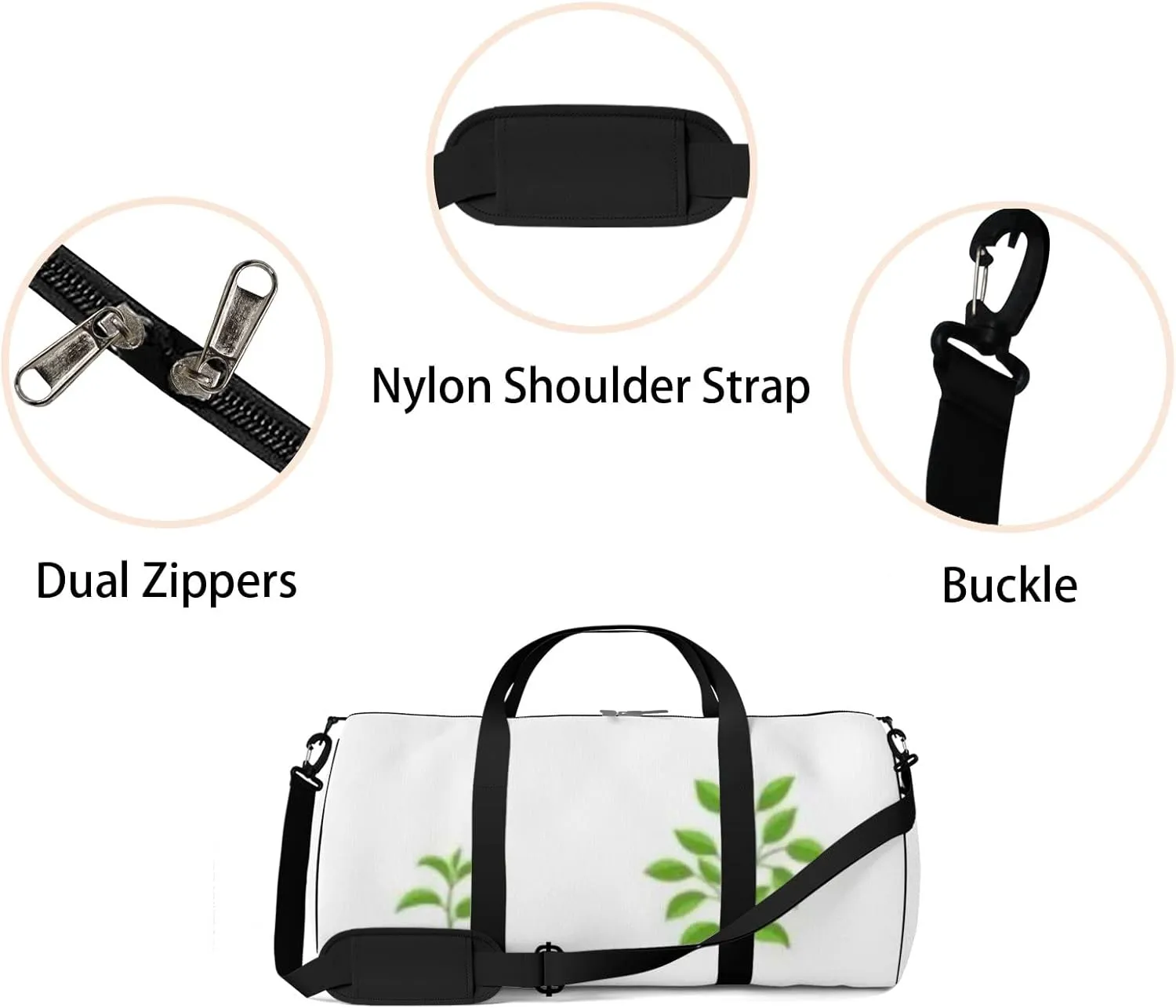 Sports Gym Bag for Women and Men Waterproof Growth Stages Diagram Duffel Bag Lightweight Carryon Traveling Boarding Gripsack