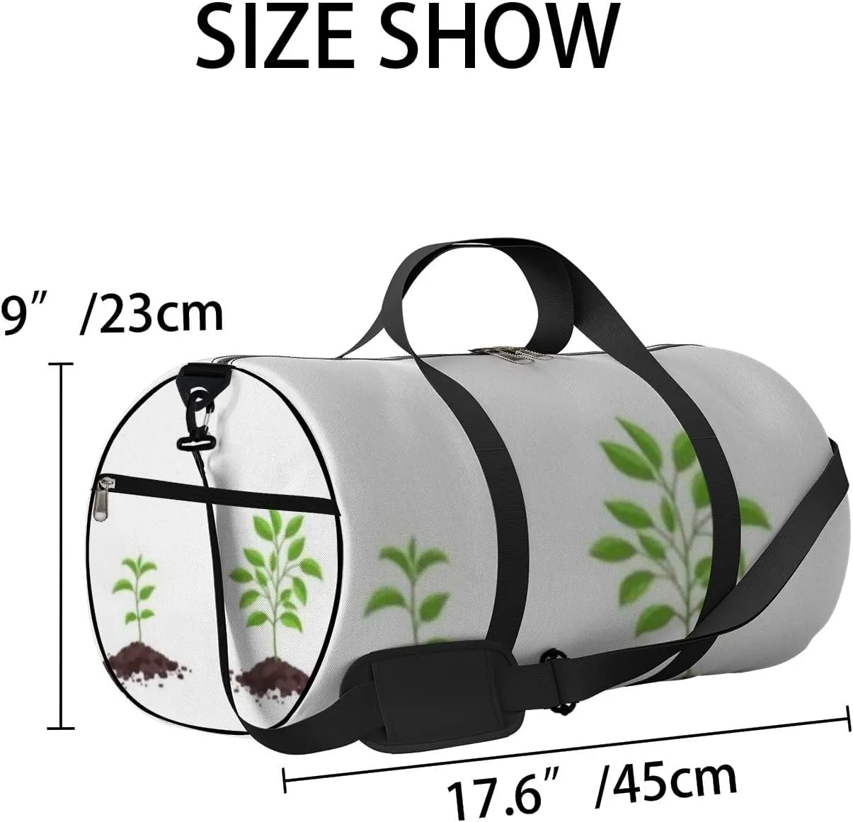 Sports Gym Bag for Women and Men Waterproof Growth Stages Diagram Duffel Bag Lightweight Carryon Traveling Boarding Gripsack