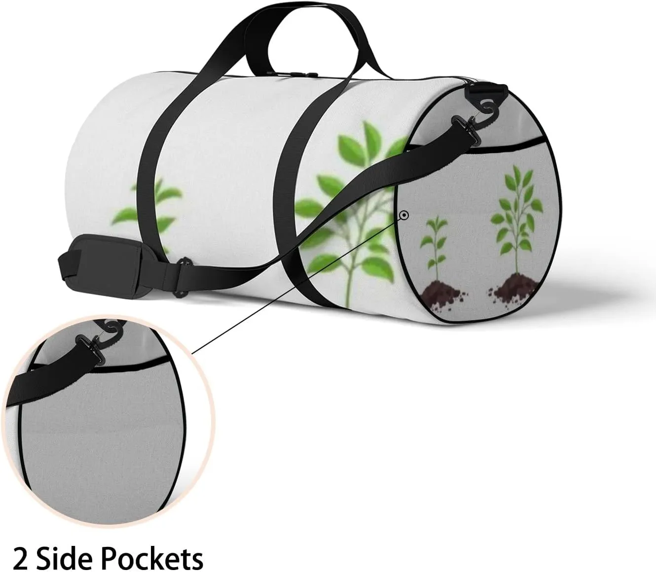 Sports Gym Bag for Women and Men Waterproof Growth Stages Diagram Duffel Bag Lightweight Carryon Traveling Boarding Gripsack