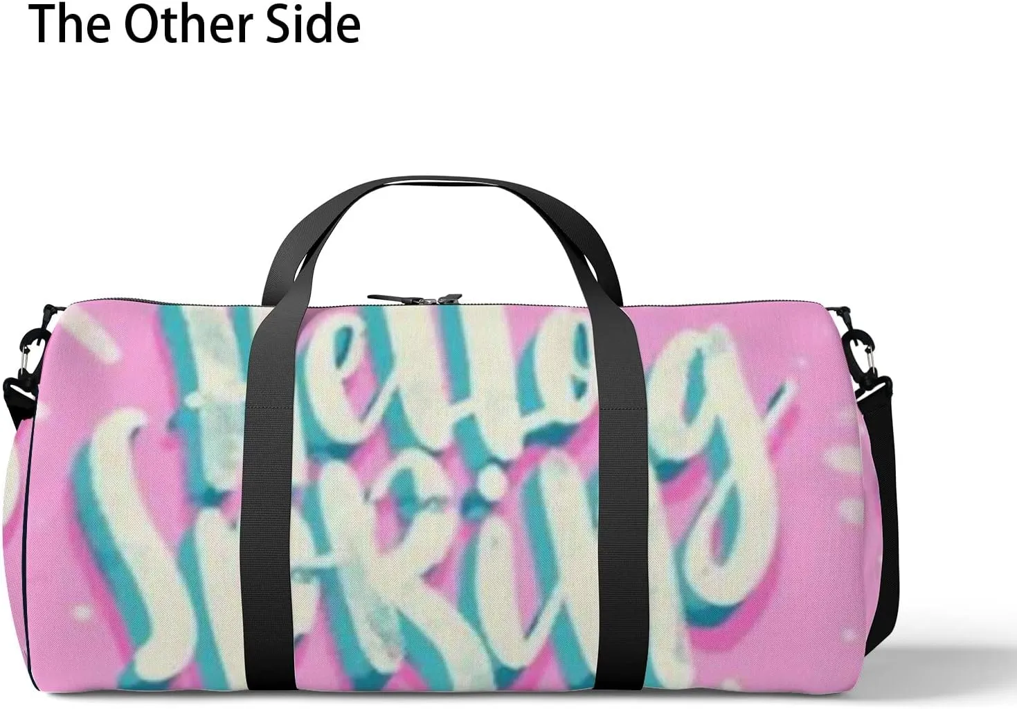 Sports Gym Bag for Women and Men Waterproof Hello Spring Pink Duffel Bag Lightweight Carryon Traveling Boarding Gripsack