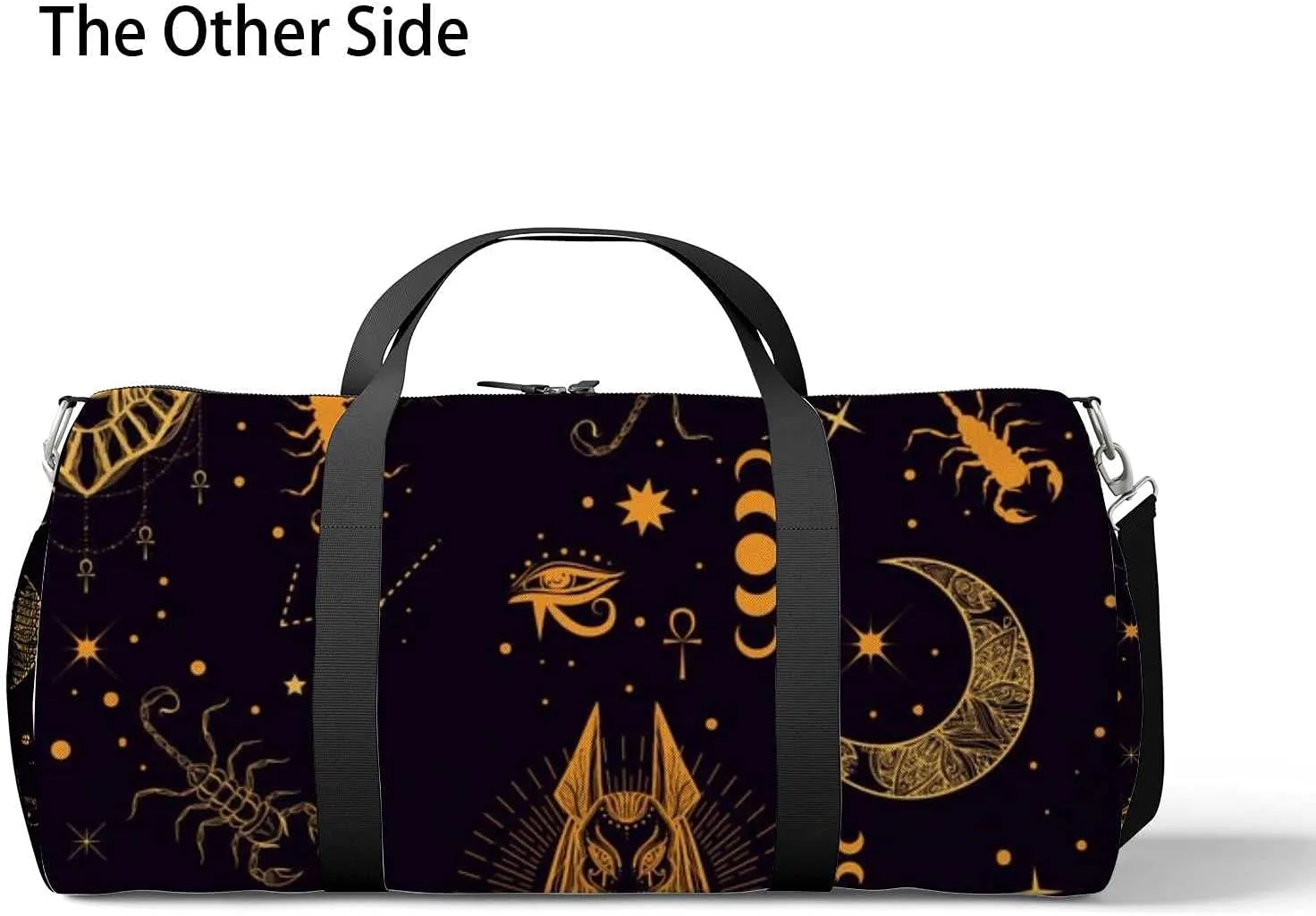 Sports Gym Bag for Women and Men Waterproof Pattern Egyptian Duffel Bag Lightweight Carryon Traveling Boarding Gripsack